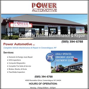 Power Automotive website - Canandaigua, NY
